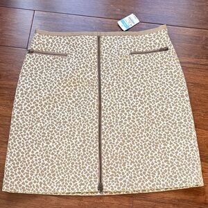 NWT Leopard Print Tan Mini Skirt